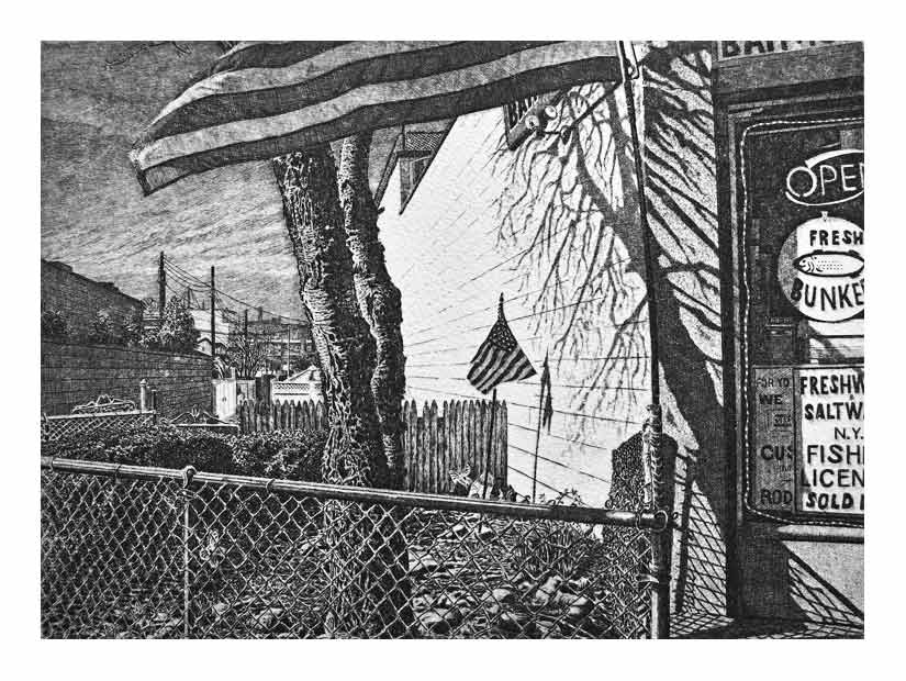 Etching - Lake Avenue, Sheepshead Bay