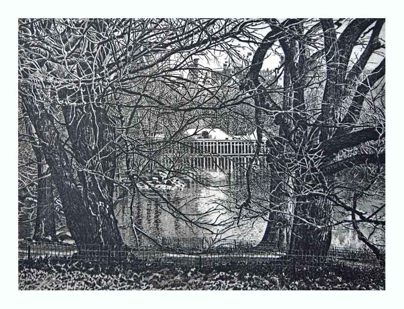 Etching - Central Park Boathouse