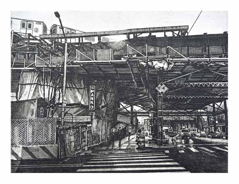 Etching - Sun Shower - West Farms