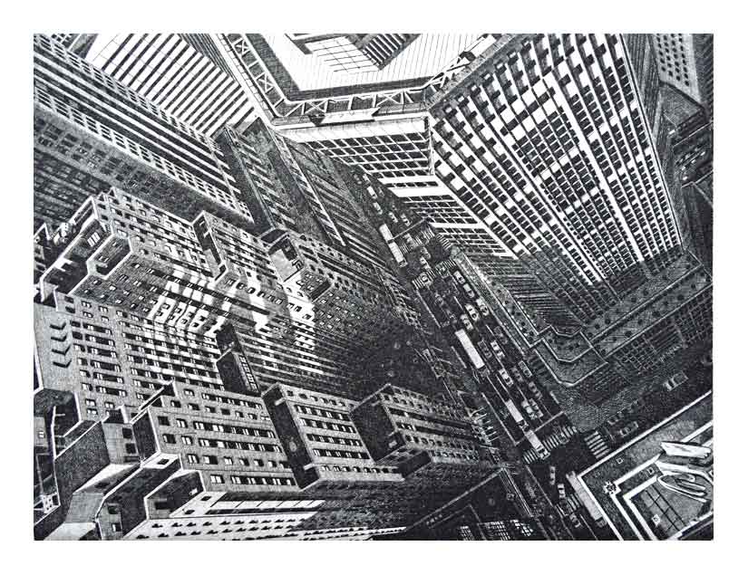 Etching - Approaching the City