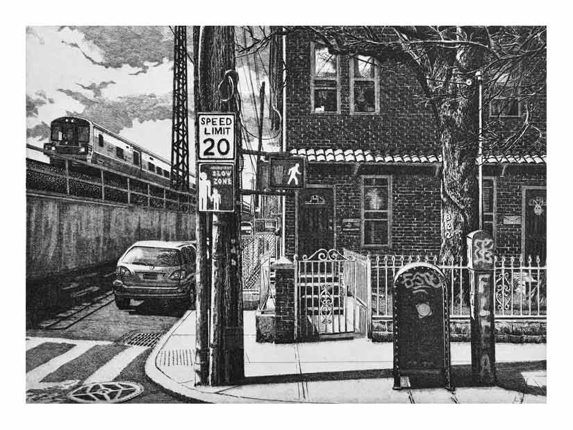 Etching - Approaching the City